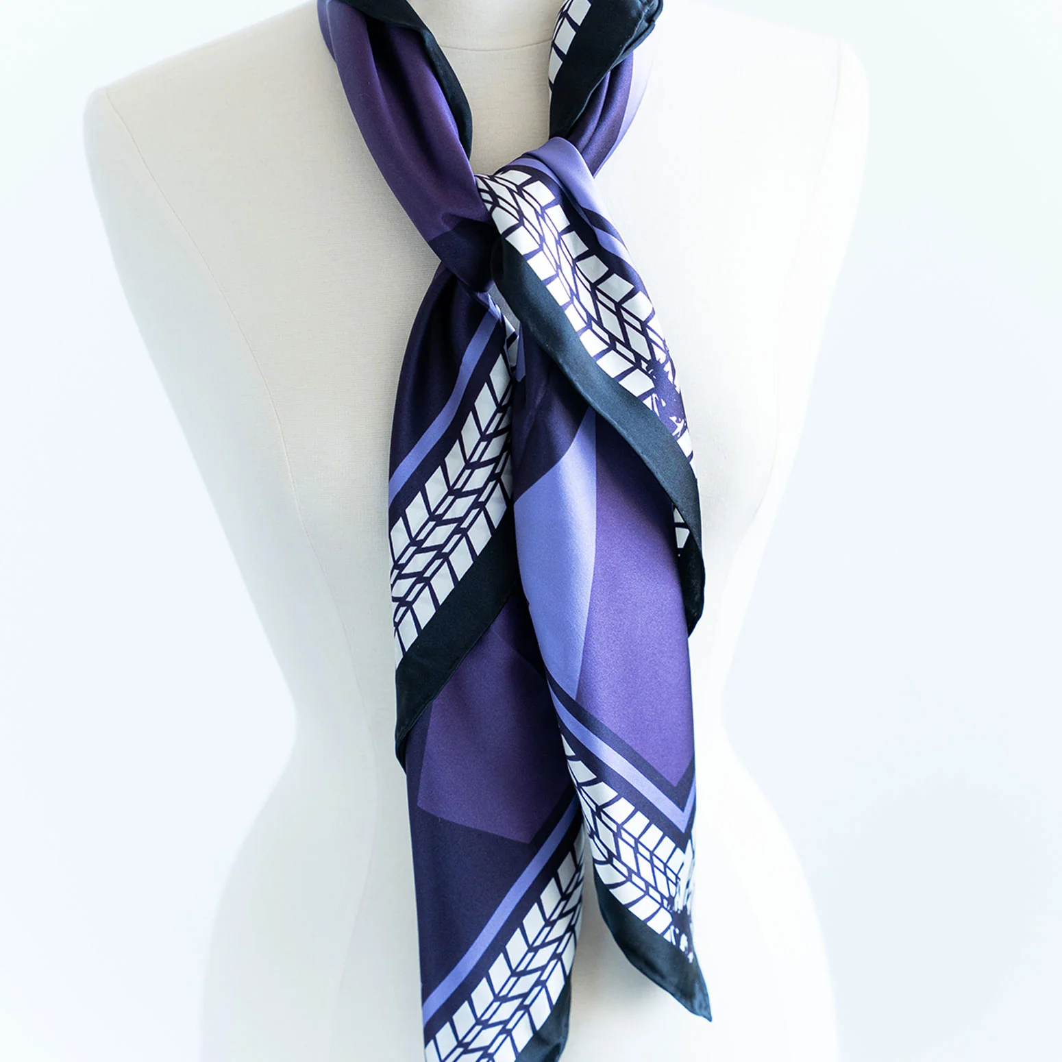 Purple Camo Silk Scarf - Image 4