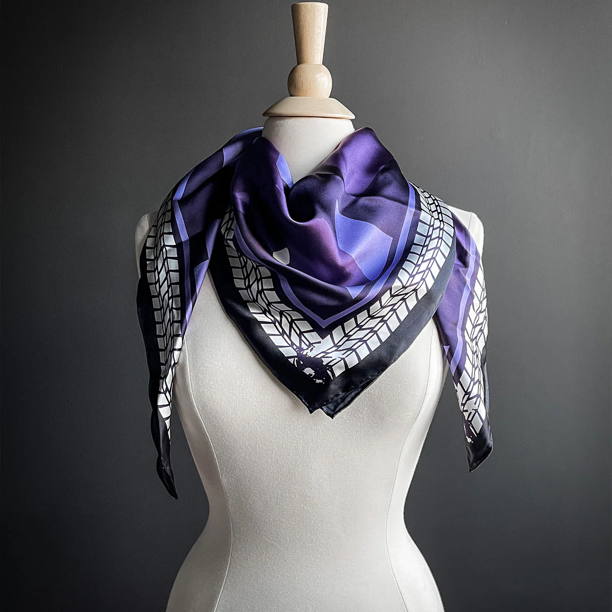 Purple Camo Silk Scarf - Image 6