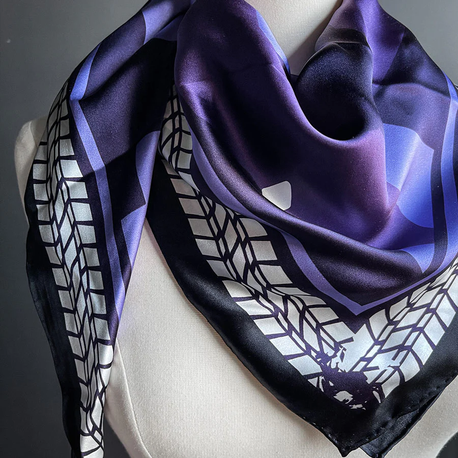 Purple Camo Silk Scarf - Image 9