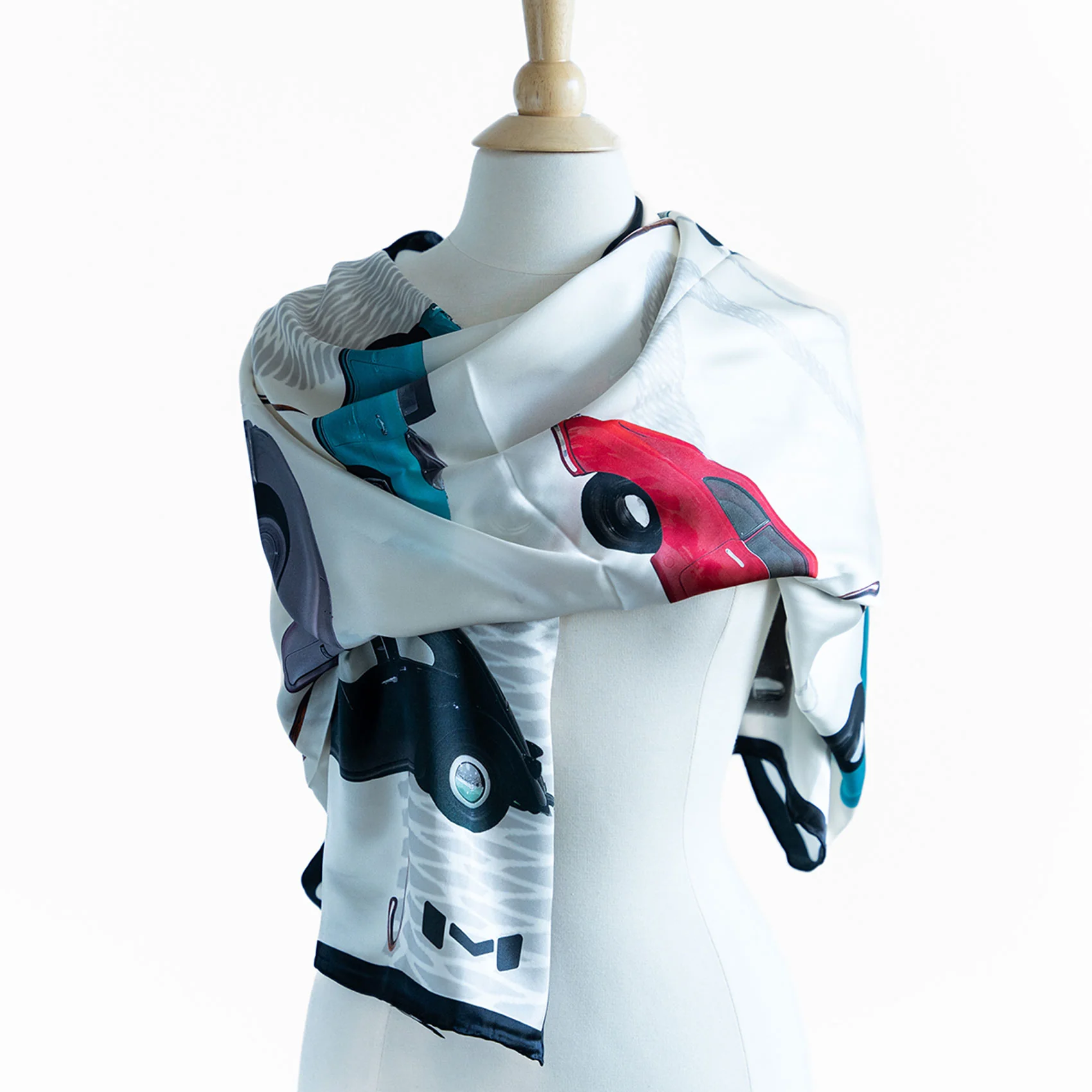 Vintage Cars Silk Scarf - Image 3