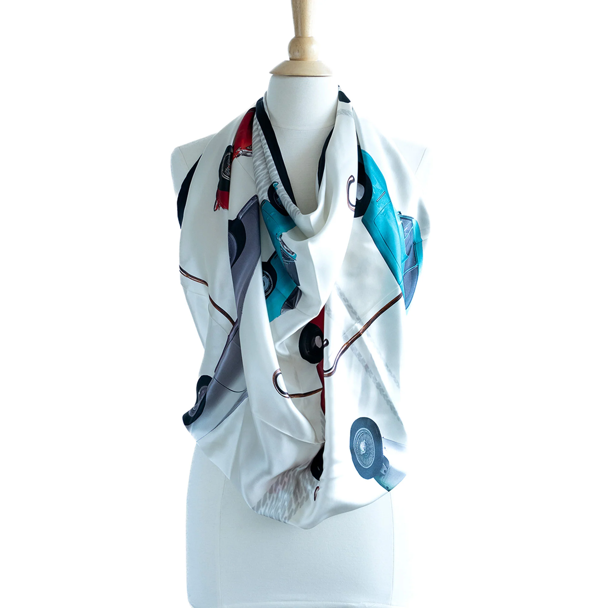 Vintage Cars Silk Scarf - Image 5